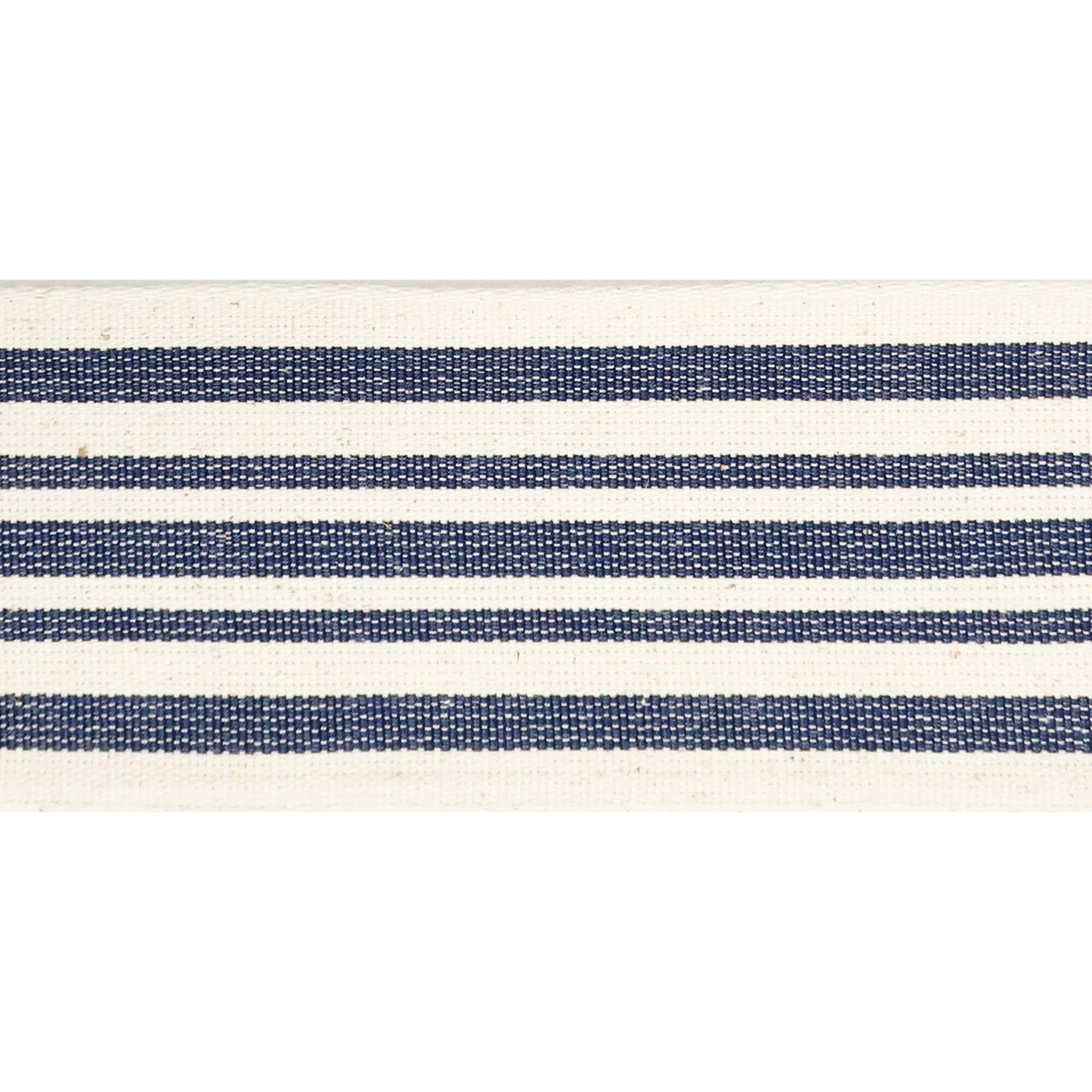 2.5" x 25ft. Faux Cotton Wired Striped Ribbon by Celebrate It™ Décor